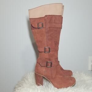 Cat Caterpillar Shonelle Knee high Distressed Leather CAT Boots